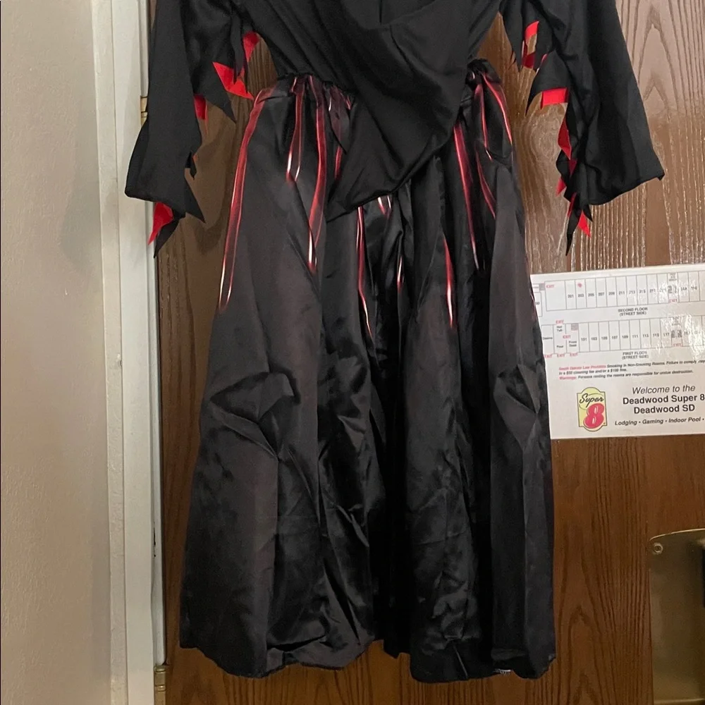 Black And Red Hooded Halloween Dress Costume. NWOT. Size S.